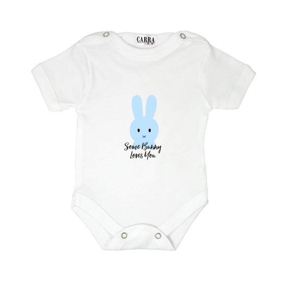 Carra Some Bunny Loves You Blue бебешко боди
